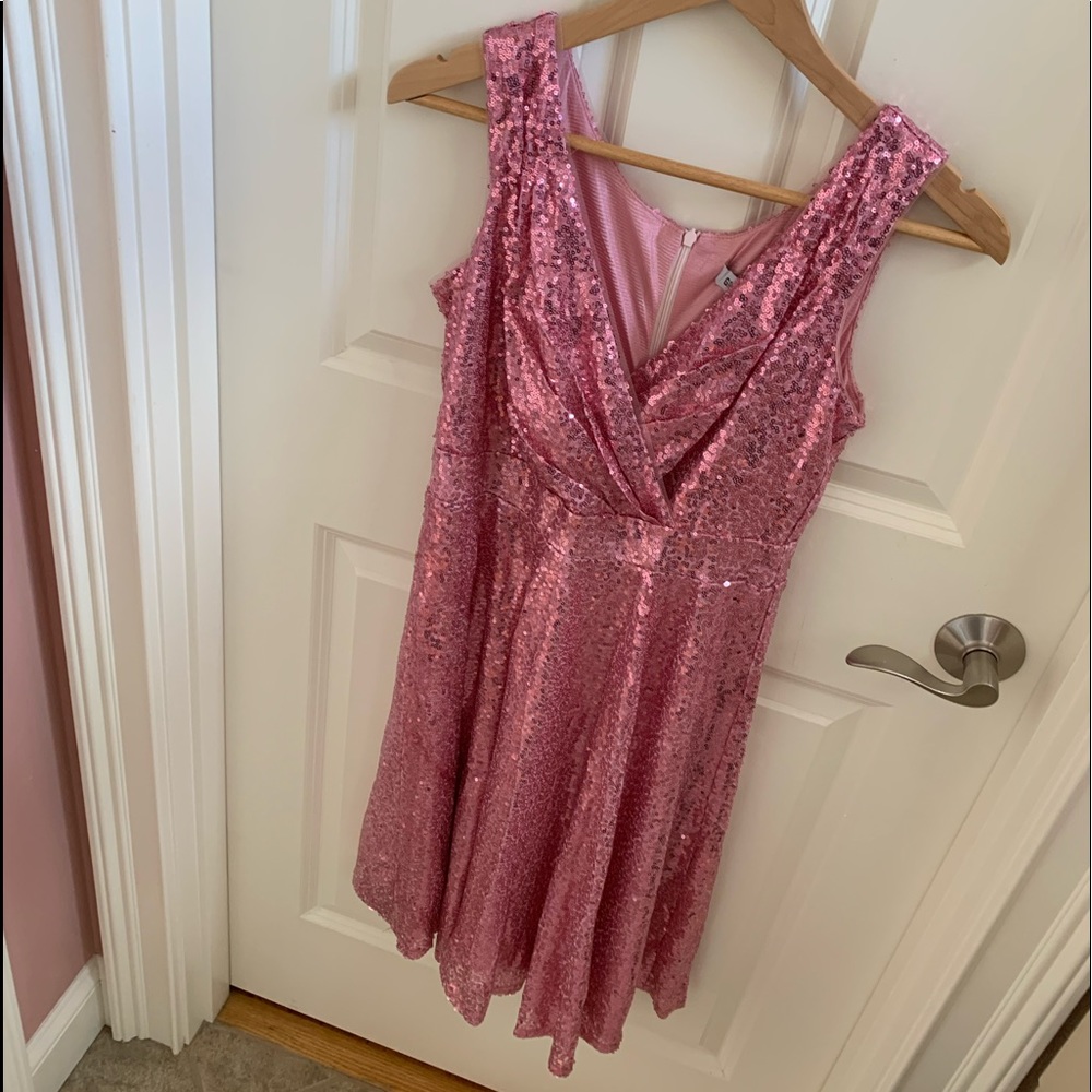 Grace Karin Sequined Pink Dress